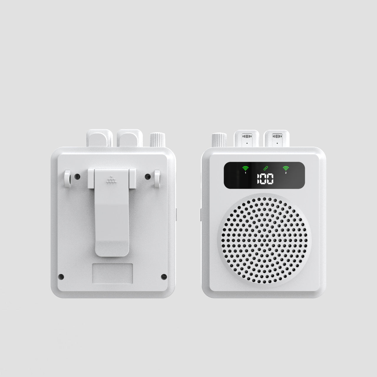 Dual wireless lavalier microphones with 2000 mAh charging case