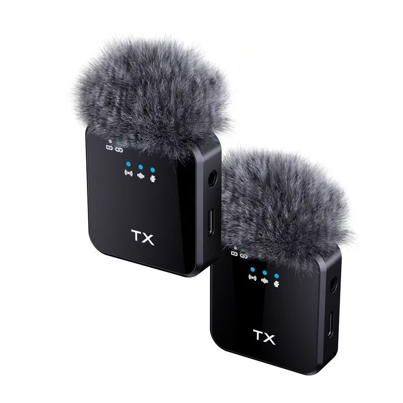 F11 - 2 3 - in - 1 Wireless Lavalier Microphone – Lightning/Type - C/3.5mm, Dual Mic, Manual Noise Reduction - Omnigift