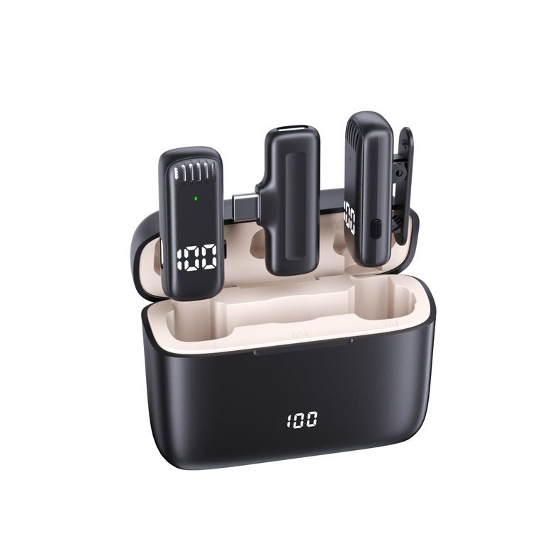 Jieli T30 Wireless Lavalier Microphone with High Sensitivity, Ultra - low Latency & 2 - in - 1 Connector for Apple and Android Devices - Omnigift