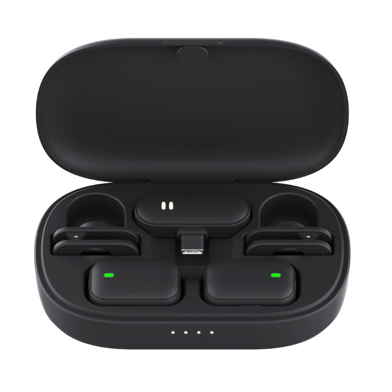 K61 Clip - On Wireless Microphone with Magnetic Option – Lightweight 8g Mic, 48kHz Sampling, Dual Windshields - Omnigift