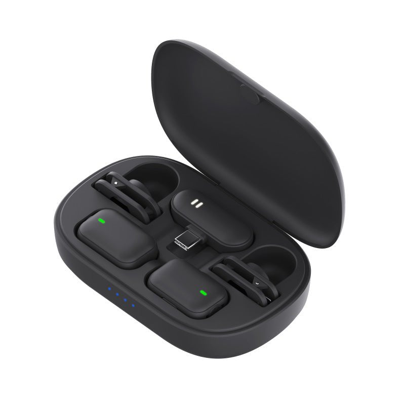 K61 Clip - On Wireless Microphone with Magnetic Option – Lightweight 8g Mic, 48kHz Sampling, Dual Windshields - Omnigift