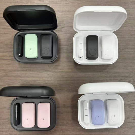K16 wireless lavalier mic in dopamine colors: white, pink, blue, green, black – lightweight 9g design