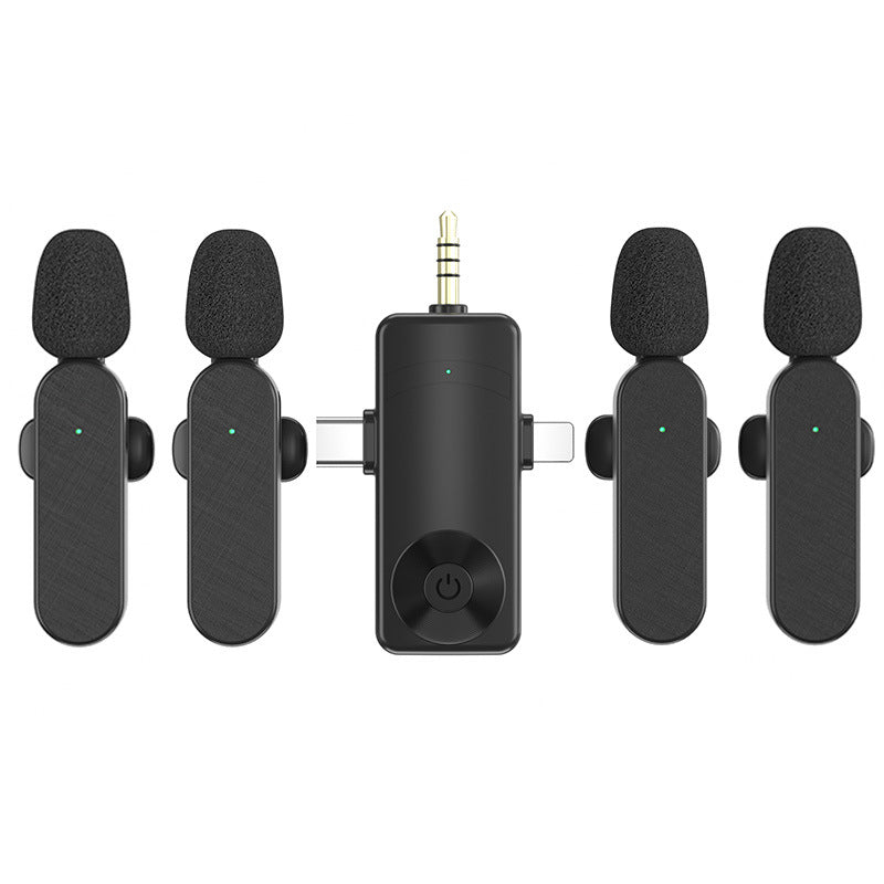 H20 Clip-On Mic Set for Phones & PCs – Auto Pairing, Echo Effect, 8H Battery, Supports Up to 4 Microphones