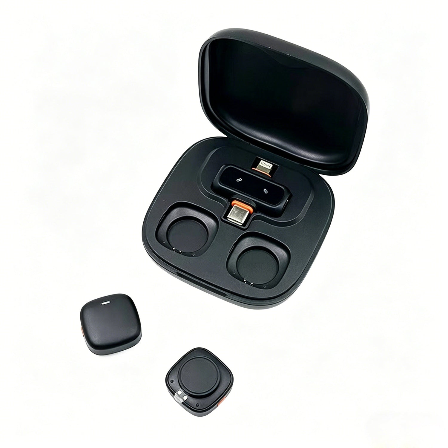 Dual Wireless Lavalier Microphone System with AI Noise Cancellation | Plug & Play Interview Mic with Charging Receiver - Omnigift