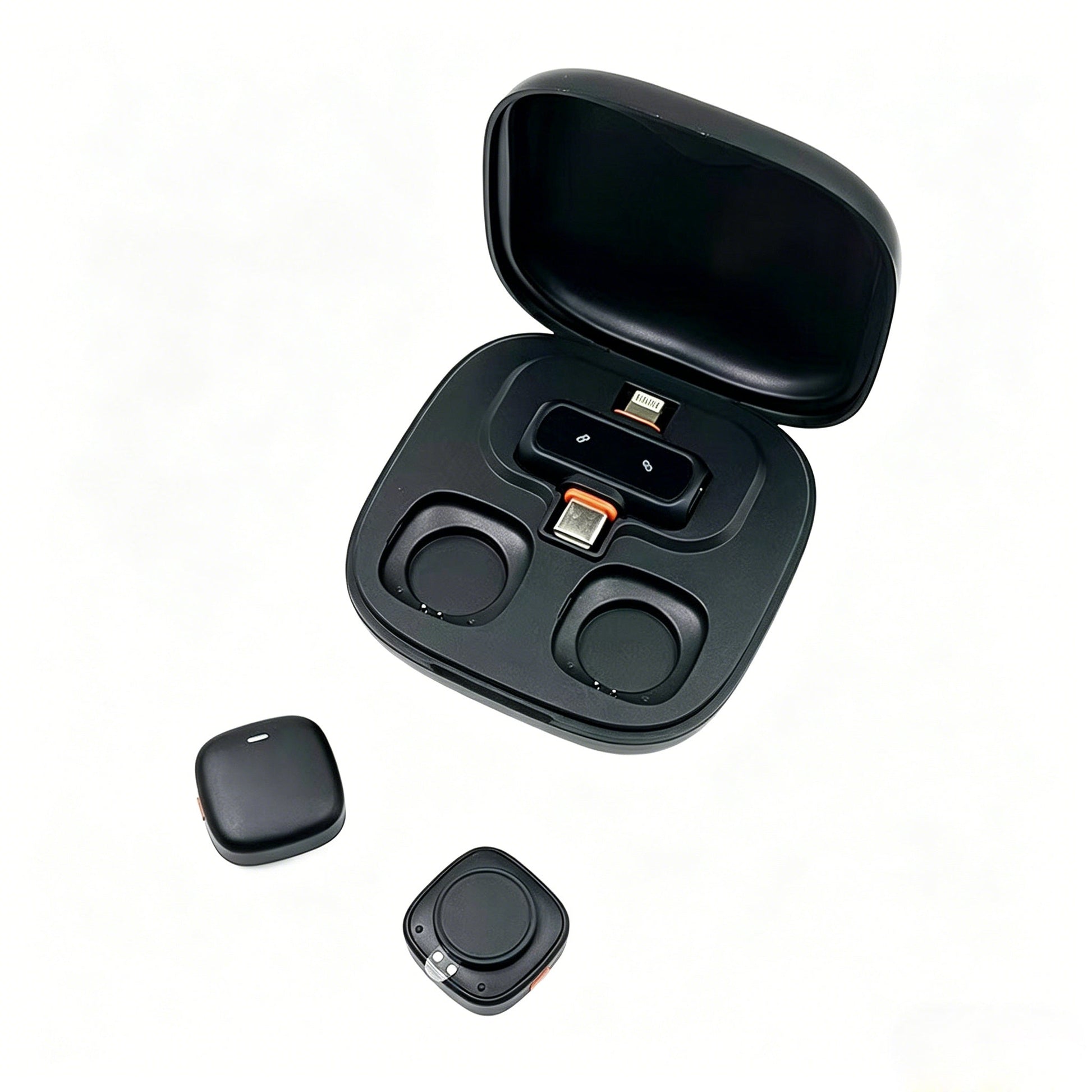 Dual Wireless Lavalier Microphone System with AI Noise Cancellation | Plug & Play Interview Mic with Charging Receiver - Omnigift