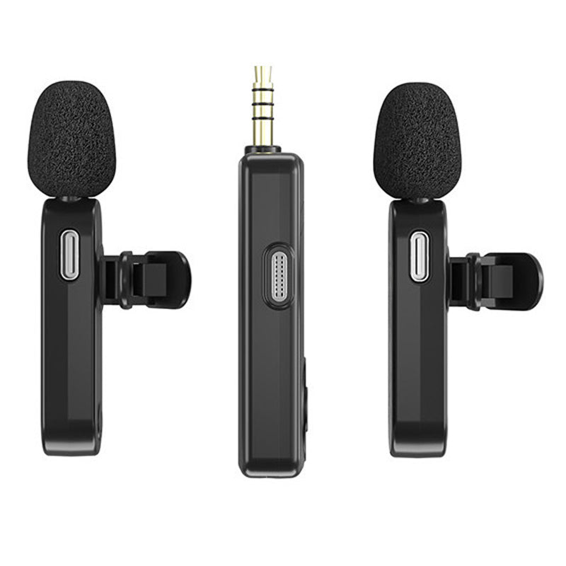 H18 Clip - On Wireless Mic with Auto Pairing, Noise Reduction & Multi - Device Support – 20m Range, 6H Battery - Omnigift