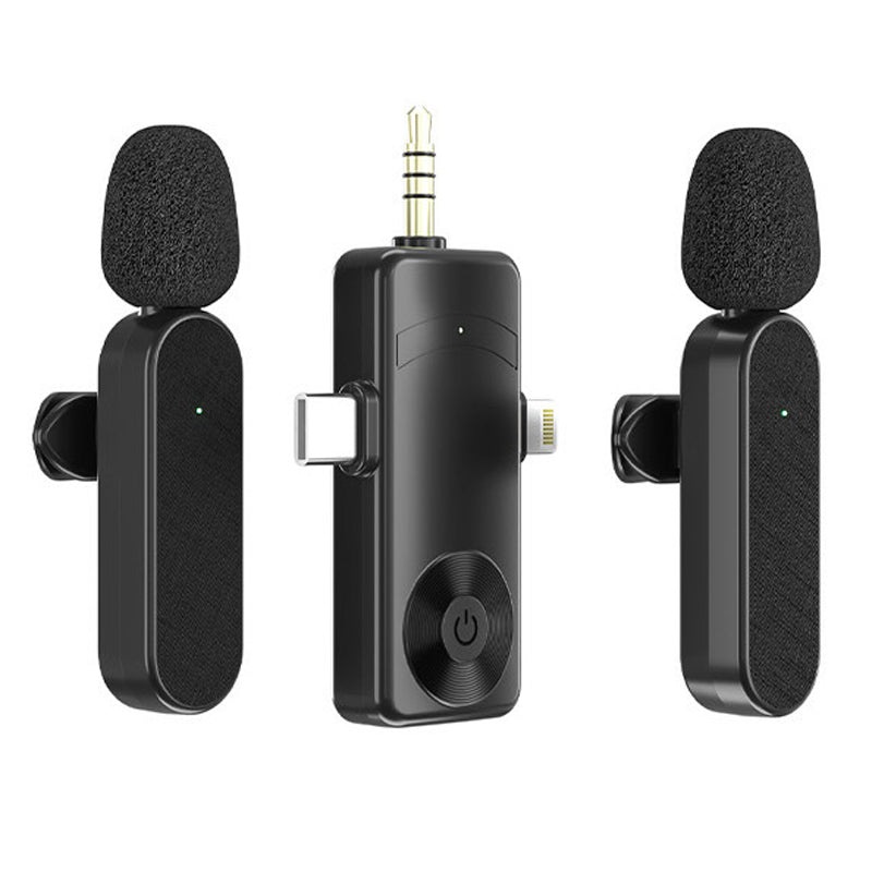 H18 Clip - On Wireless Mic with Auto Pairing, Noise Reduction & Multi - Device Support – 20m Range, 6H Battery - Omnigift