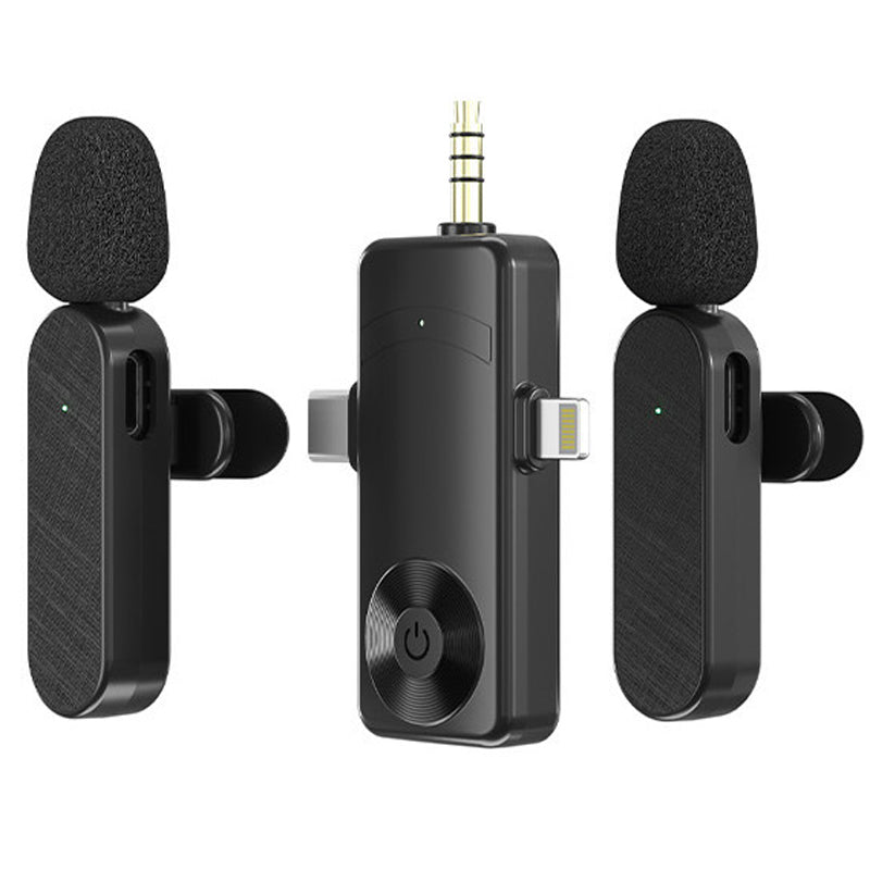 H18 Clip - On Wireless Mic with Auto Pairing, Noise Reduction & Multi - Device Support – 20m Range, 6H Battery - Omnigift