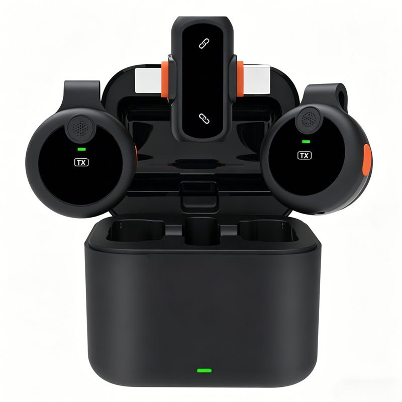J33 Universal Wireless Lavalier Microphone with AI Noise Reduction | Compatible with iPhone & Android - Omnigift
