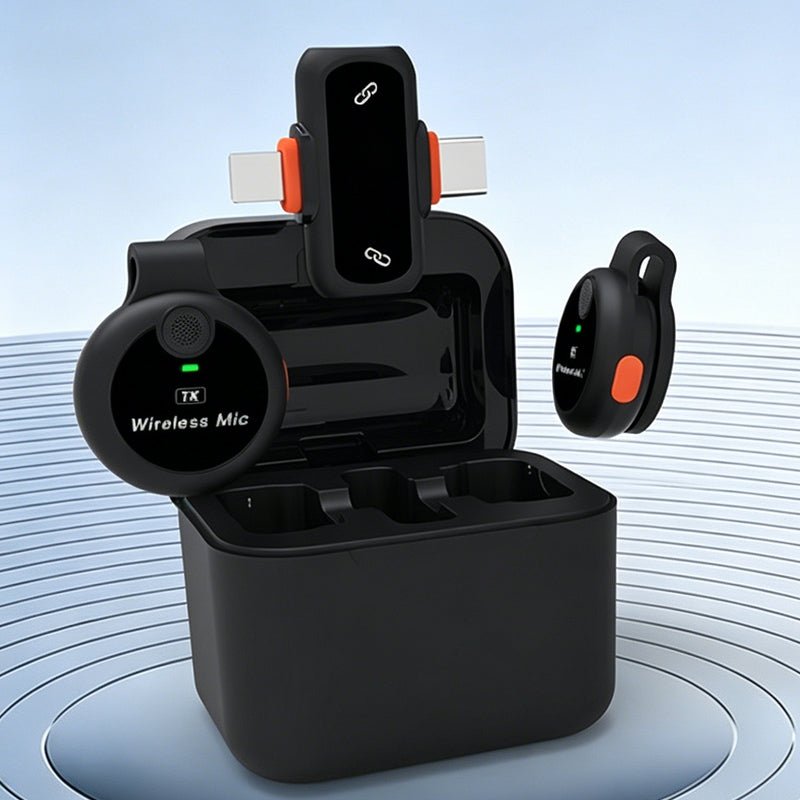 J33 Universal Wireless Lavalier Microphone with AI Noise Reduction | Compatible with iPhone & Android - Omnigift