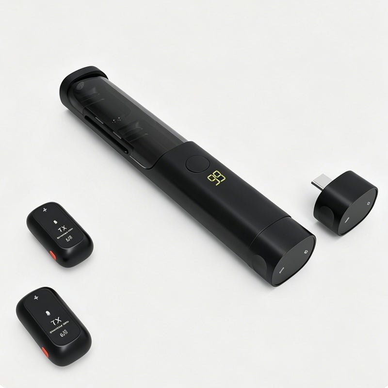J68 Dual - Mode Wireless Lavalier & Interview Microphone | Clip - On or Handheld Mic with 50m Range - Omnigift