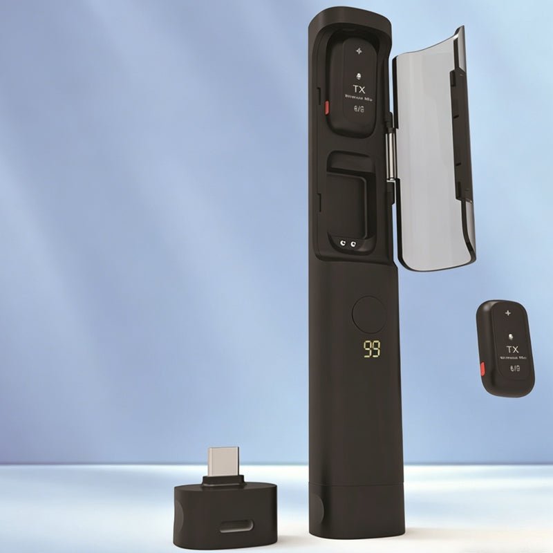 J68 Dual - Mode Wireless Lavalier & Interview Microphone | Clip - On or Handheld Mic with 50m Range - Omnigift
