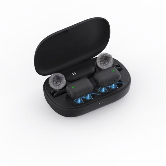 K61 clip-on wireless microphone for live streaming and mobile video