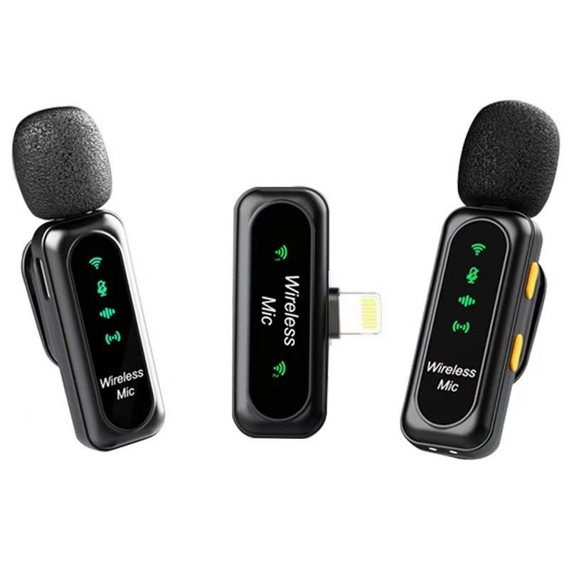 K7 Clip - On Wireless Microphone Set – 2.4GHz, 36kHz 24 - bit Audio, 1500mAh Charging Case, 20m Range - Omnigift