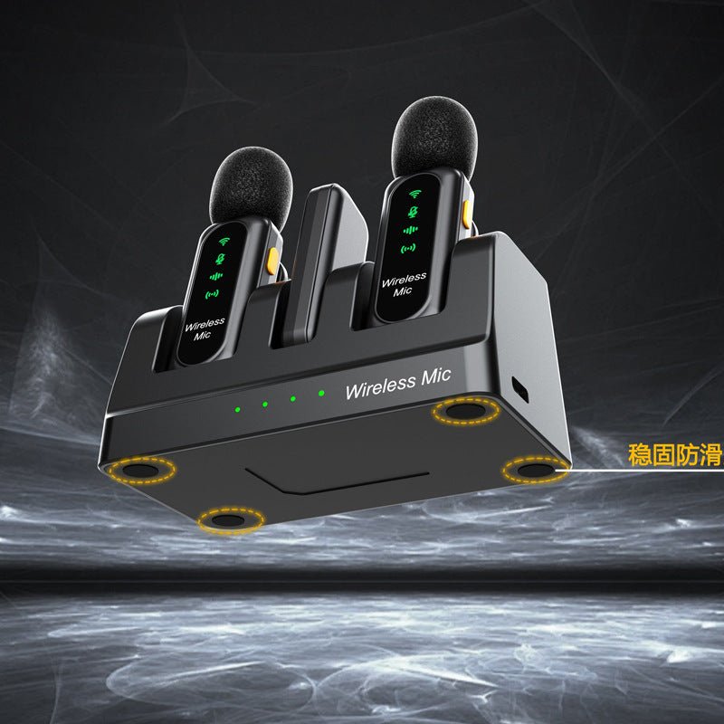 K7 Clip - On Wireless Microphone Set – 2.4GHz, 36kHz 24 - bit Audio, 1500mAh Charging Case, 20m Range - Omnigift