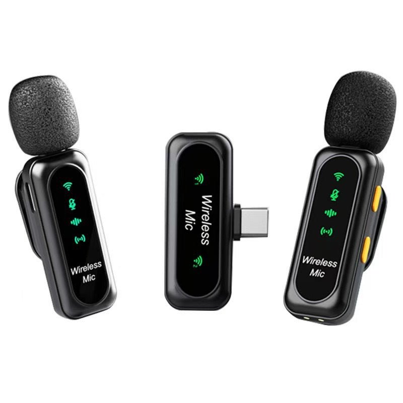 K7 Clip - On Wireless Microphone Set – 2.4GHz, 36kHz 24 - bit Audio, 1500mAh Charging Case, 20m Range - Omnigift