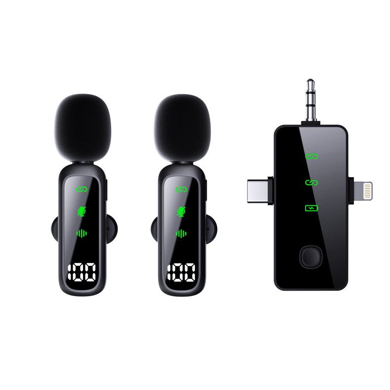 Wireless mic compatible with phones, tablets, and computers