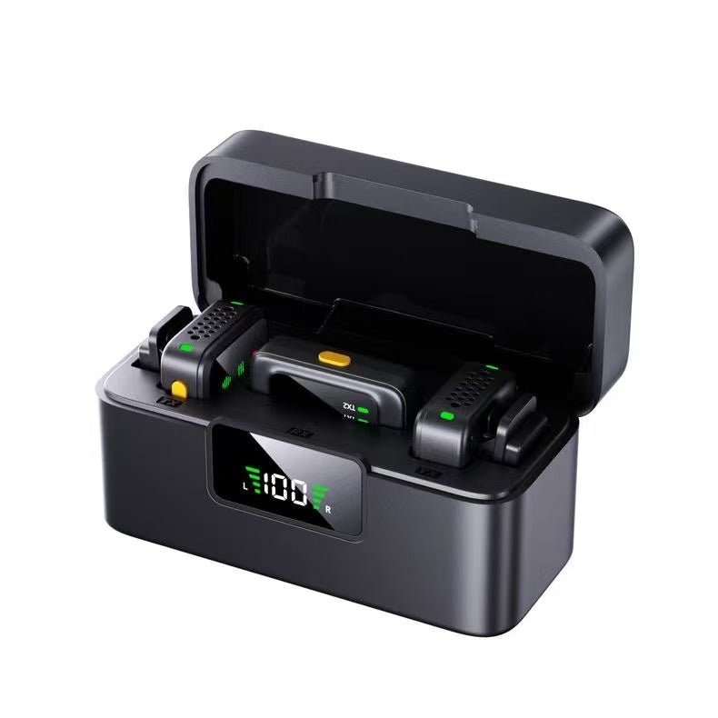 T40 wireless lavalier microphone with 2 heads type - c and type lighting - Omnigift