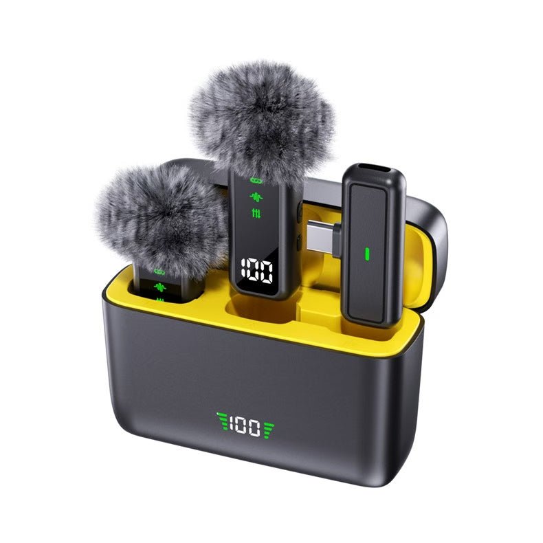 T68 Wireless Clip Microphone with Charging Case | 80dB Clear Audio, 25ms Sync, Long Battery Lavalier Mic - Omnigift
