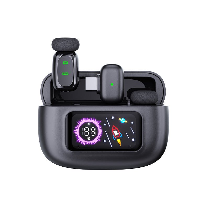 T80 Wireless Lavalier Microphone with Charging Case | 50m Range, 70dB SNR, 30ms Low Latency Clip Mic - Omnigift