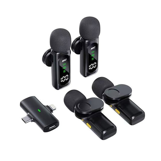 T90 1-to-4 wireless lavalier microphone set for multi-person live streaming and video