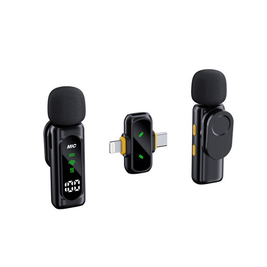 T90 dual wireless lavalier microphones for live streaming and content creation
