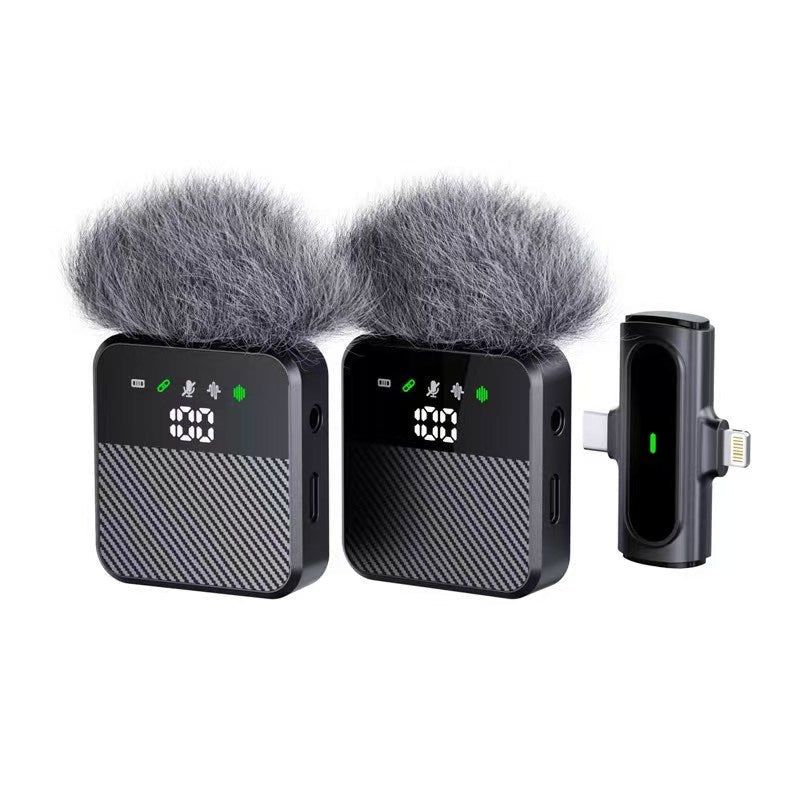 Wireless Lavalier Microphone 300mAh | 30ms Low Latency | Noise Reduction Clip Mic for iPhone & Android QY77 - Omnigift